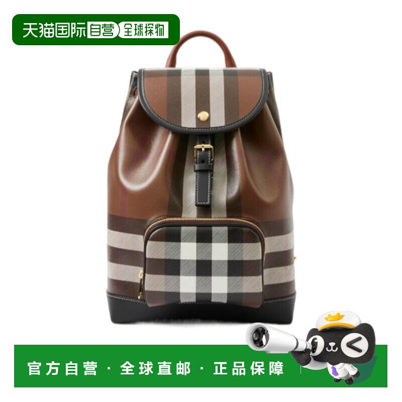 香港直邮BURBERRY/博柏利 女士 格纹双肩包手提包 25FW背包