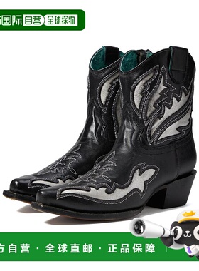 1h可退 【美国直邮】Corral F1361 女靴 时尚真皮刺绣及踝靴 舒适