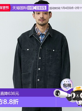 1h可退 日本直邮Johnbull男装宽松洗旧感斜纹工装外套 半高领设计