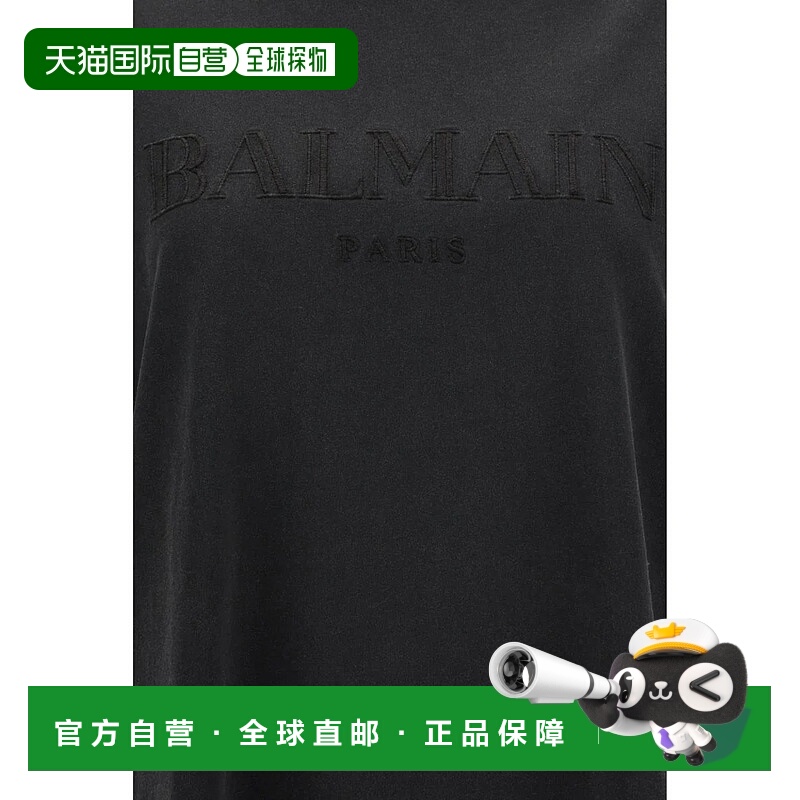 1h可退 香港直邮BALMAIN 女士T恤 DH1EG010BC72YGD CO 黑色 BALMA