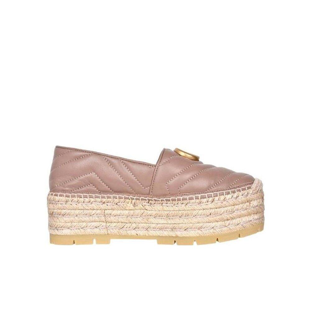 Gucci GG草编厚底鞋 551884KO00