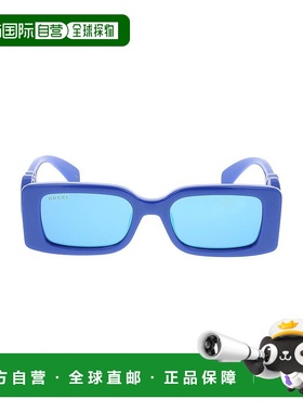 1h可退 香港直邮Gucci 古驰 女士 矩形框太阳镜 GG1325S blue蓝色