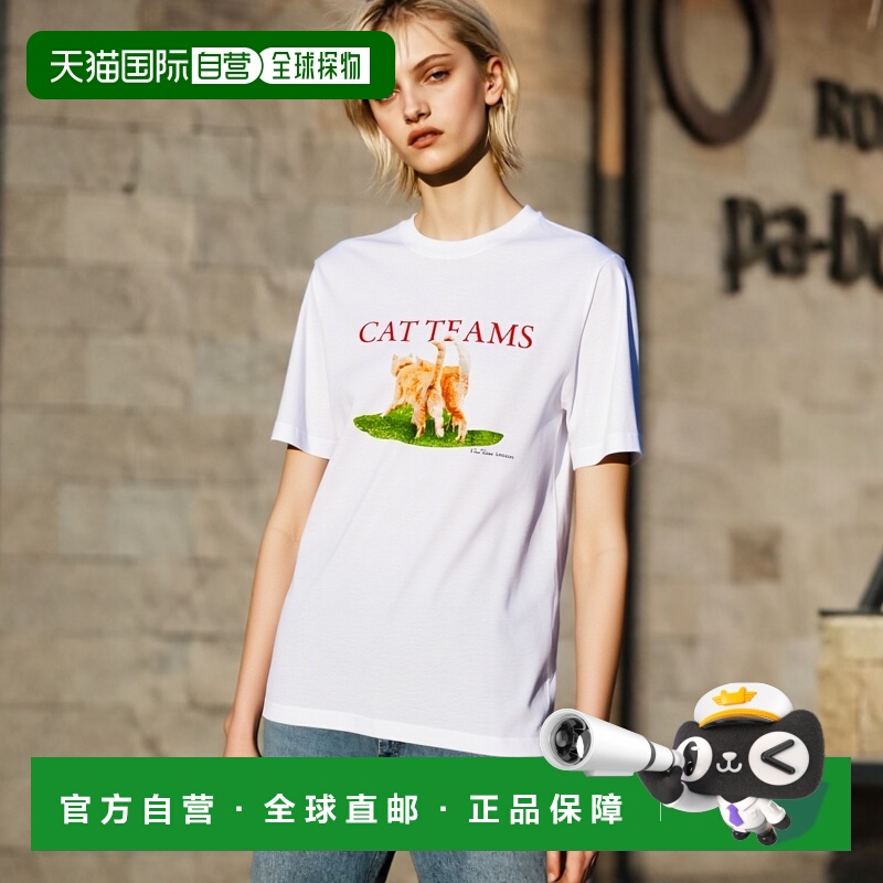 韩国直邮VIVASTUDIO 公用T恤CAT TEAMS TEE [WHITE] KSVT129