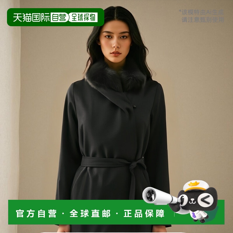 【99新未使用】香港直邮Max Mara 连帽系带大衣 6086264306