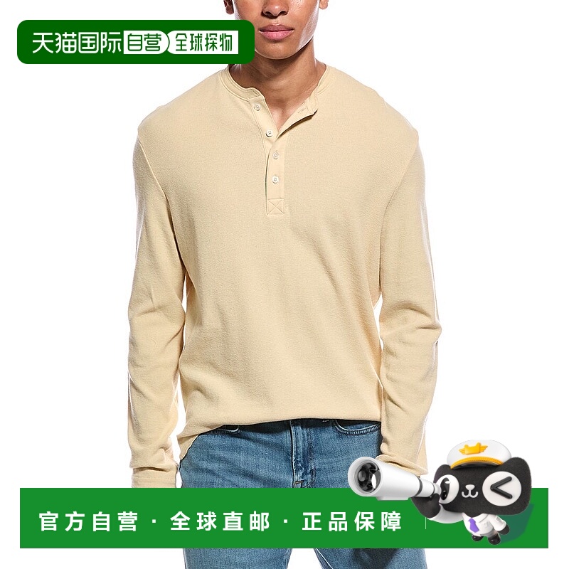 自营7 For All Mankind Thermal Henley Shirt - beige 美国奥莱