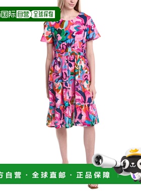 自营Johnny Was Petite Ambre Linen-Blend Dress - pink 美国奥