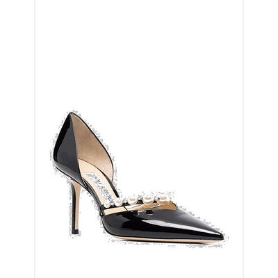 香港直邮JIMMY CHOO 女士高跟鞋 AURELIE85XKMBLACKWHITE CO单鞋