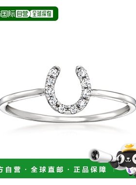 自营RS Pure by Ross-Simons Diamond Horseshoe Ring in Sterlin
