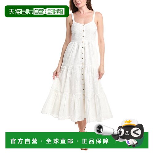 自营Duffield Lane Duxbury长裙-白色 连衣裙美国直发奥莱吊带