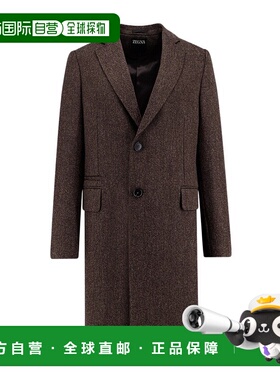 1h可退 香港直邮Zegna 单排扣羊毛大衣 297702A24DG2G0男装西装