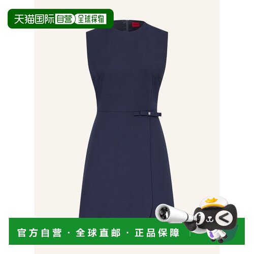 香港直邮HUGO 女士连衣裙 100309777917000 CO 深蓝色 KANINE She