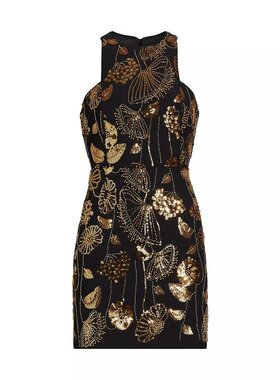 美国直邮MILLY女士连衣裙圆领无袖中长款修身时尚 优雅自然女装