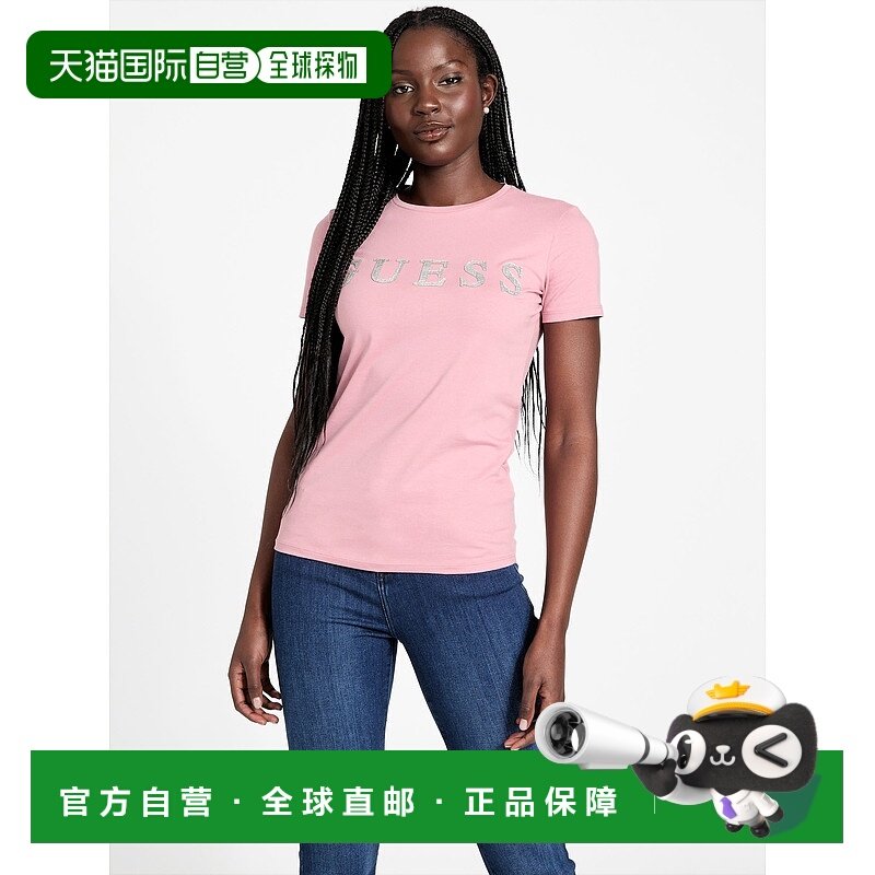 自营 guessPepper Metallic Logo T 恤 - dusty phard 美国奥莱直