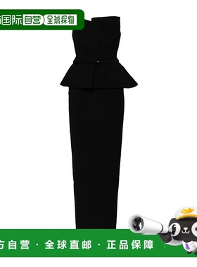 香港直邮Roland Mouret 垂坠绉纱连衣裙礼服裙长裙 RMPF24004GB