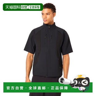 日潮跑腿Oakley欧克利 男款双拉链短袖外套 黑色 S潮流穿搭正品