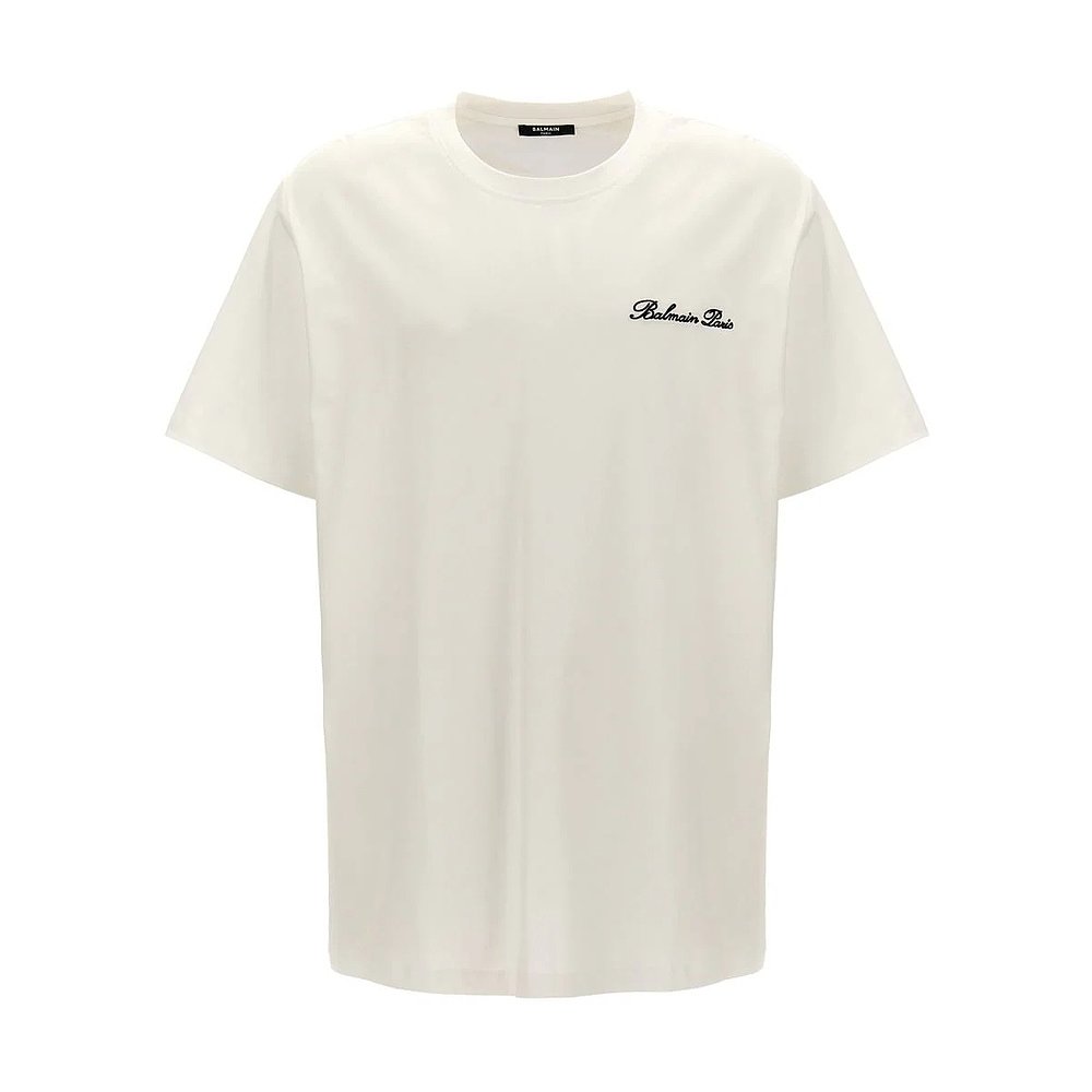 BALMAIN 男士T恤 DH1EG010BC68GAB AW2024 白色 短袖T恤