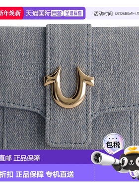 自营 True Religion 牛仔布小马蹄钱包 - 浅蓝色 美国奥莱直发