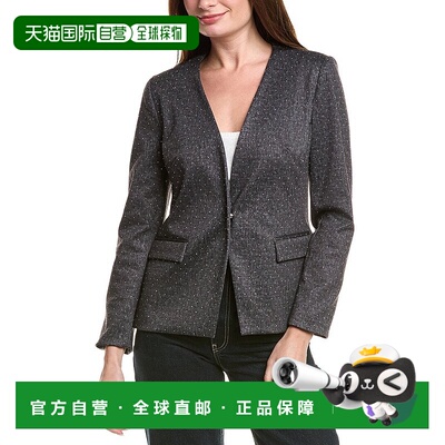 自营Nanette Nanette Lepore镶钉运动夹克-灰色外套 美国直发奥莱