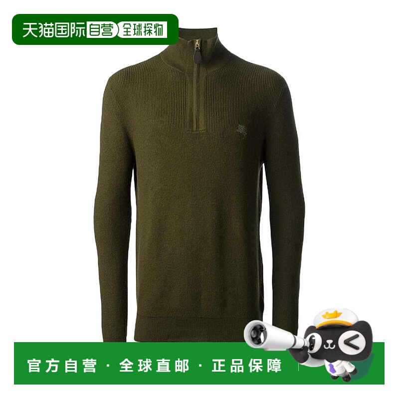 1小时内可退 香港直邮BURBERRY 男士针织毛衣 39436531拉链羊毛