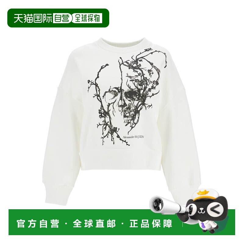 香港直邮mcqueen 亚历山大 麦昆 女士 花朵骷髅长袖卫衣 797767QZ
