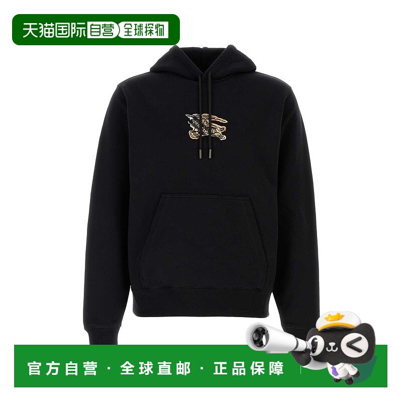 1h可退 香港直邮潮奢 Burberry 巴宝莉 男士 黑色棉质运动衫 8116