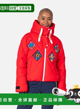 1h可退 美国直邮Rossignol女士JCCLumy羽绒飞行员滑雪夹克（红色R