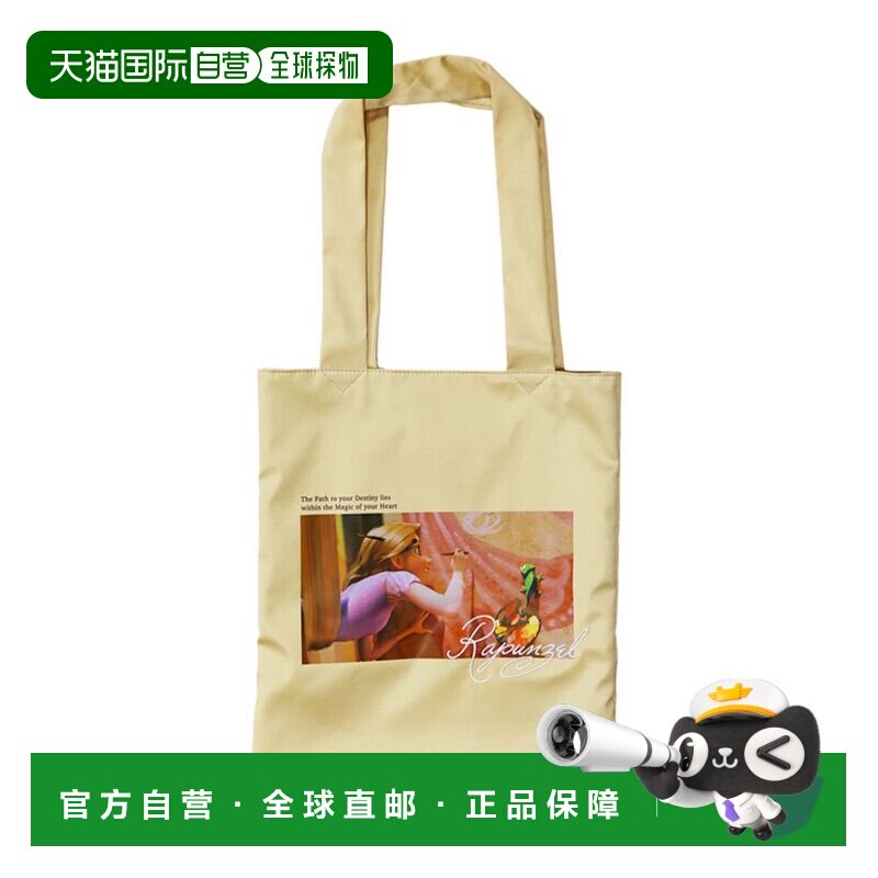 日本直邮Disney ACCOMMODE 魔发奇缘长发公主帕斯卡缎面托特包 D-