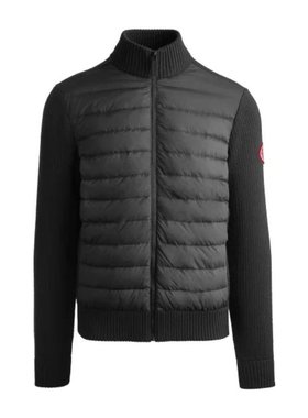 Canada Goose 黑色拉链针织羽绒服 6830M61