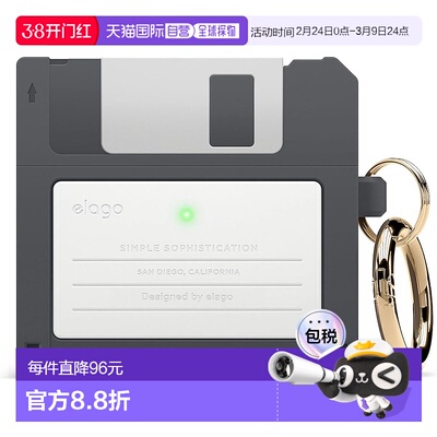 【日本直邮】elago AirPods3复古硅胶保护壳 FLOPPY DISK CASE2