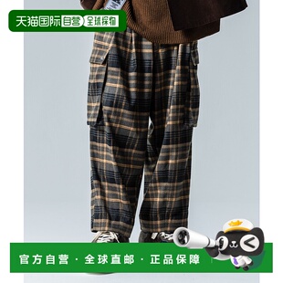 日本直邮glamb男女同款 GB0324 英伦风格 裤 格纹松垮工装 1h可退
