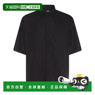 FS1317AU6YF0QA1 衬衫 AW2025 黑色 香港直邮FENDI LINEN 男士