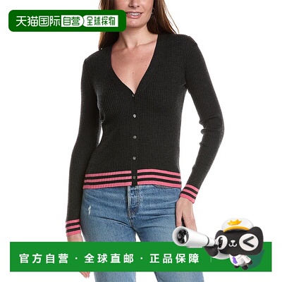 自营Theory Tipped Cardigan - PINK 美国奥莱直发针织衫开衫