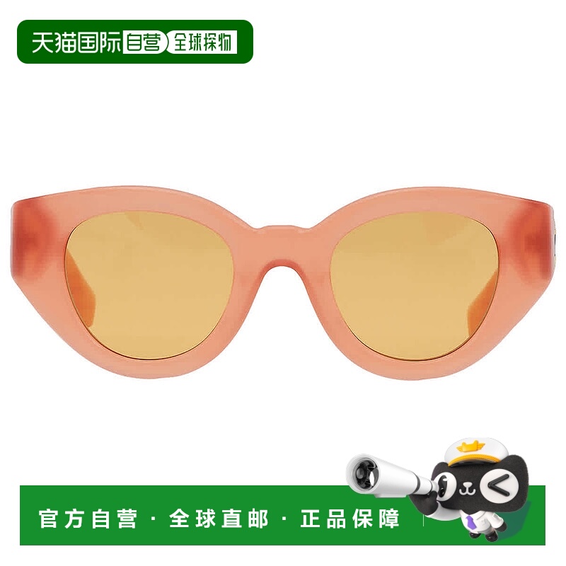 自营Burberry Meadow Orange Oval Ladies Sunglasses BE4390 406