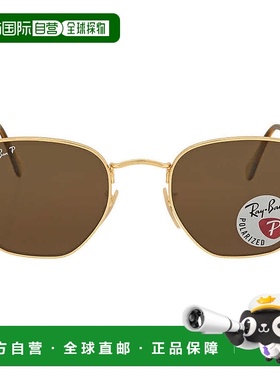 自营ray-banRay Ban Hexagonal Flat Lenses Polarized Brown Uni