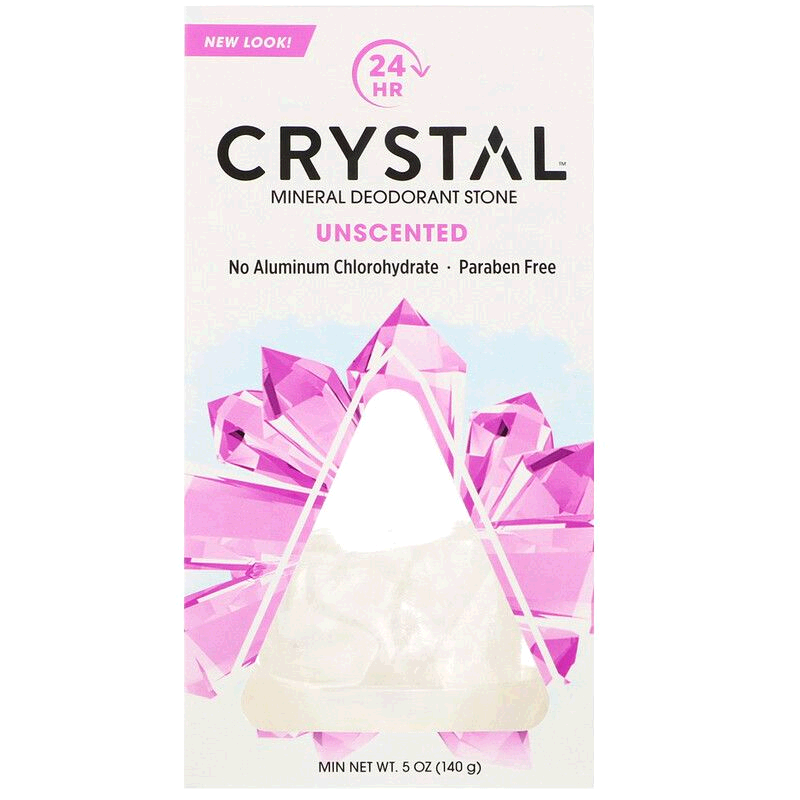 美国直邮Crystal Body Deodorant净味石原味矿物盐140g止汗止汗剂