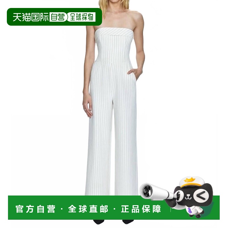 自营pistolaPinstripe Jumpsuit In White - white 美国奥莱直发