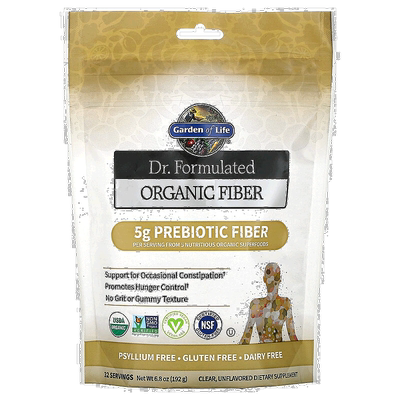 香港直发Garden of Life有机纤维帮助消化无麸质透明原味192g