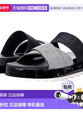 自营SOREL Roaming Sport Slide女式美国9.5白色黑色交叉带凉鞋ZP