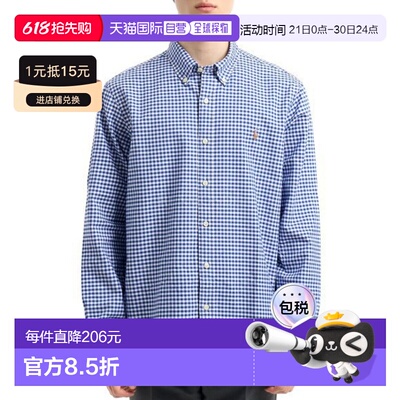 韩国直邮Polo RalphLauren拉夫劳伦男款长袖格子衬衫710792041005