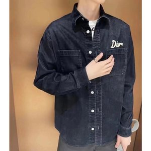 DIOR HOMME 黑色牛仔衬衫 043D584-H300-X540