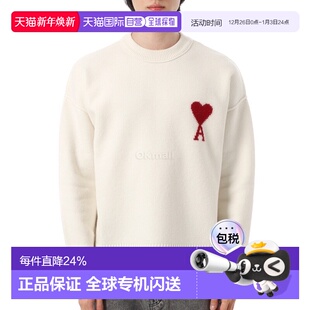 圆领针织长袖 韩国直邮AMI 154 018 毛衣羊毛 UKS838