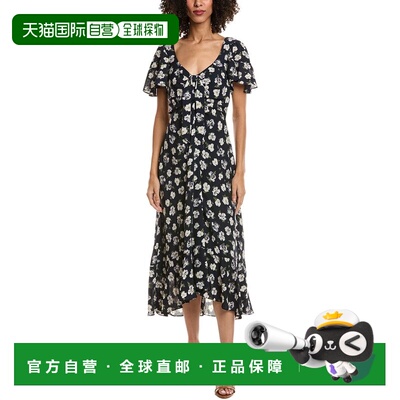自营cinq a septCinq à Sept Isha Midi Dress - blue 美国奥莱