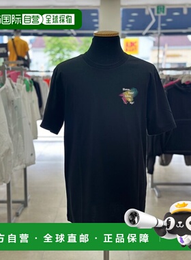 韩国直邮FILA [여주점] 휠라 havefun 图案T恤 FS2RSF2402X BLK 男女短