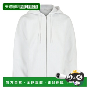 自营 salvatore ferragamo厚重羊毛拉链连帽衫-白色 美国奥莱直发