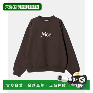 日本直邮NICE 圆领卫衣 WEATHER 全棉宽松 签名l 男女同款 1h可退