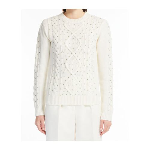 MAX MARA 女士针织毛衣 1366254206001 CO 白色 长袖毛衣