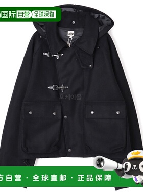 韩国直邮AIE FSG系列 W/N Melton NS916 黑色夹克尼龙羊毛