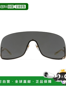 1h可退 香港直邮潮奢 Gucci 古驰 男士 面罩形框太阳镜 778335I33