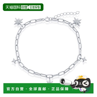 自营 simona纯银北极星 CZ 回形针手链 美国奥莱直发