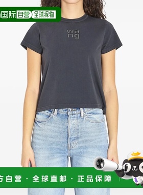 美国直邮ALEXANDER WANG - Women Hotfix Logo Shrunken Tee